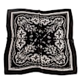 Miniatyrbillede 2 af 3: Elegant Paisley Square tørklæde - 70x70cm Marineblå Sort