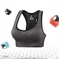 Miniatyrbillede 6 af 6: Plus Size Sports BH - åndbart og støttende design Grå XXL