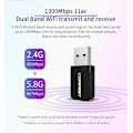 Pikkukuva 10 / 11: Langaton WiFi-sovitin - musta
