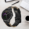 Miniatyrbillede 1 af 4: Premium læderrem til Garmin Vivoactive 3/HR (20 mm) Sort