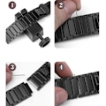 Miniatyrbillede 2 af 5: Titanium urrem til Garmin Fenix 7X/6X/5X - Hurtigudløser, 26mm, Sort