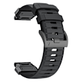Miniatyrbillede 1 af 3: Premium Garmin Fenix 8 Rem: Fluororubber Urrem Sort 22 mm