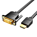 Pikkukuva 3 / 3: Kaapeli HDMI do DVI (24+1) tuuletus ABFBH 2m, 4K 60Hz / 1080P 60Hz (Czarny)