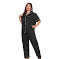 Miniatyrbild 1 av 3: Tvådelat pyjamas-set i plusstorlek, avslappnad passform 3XL