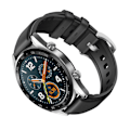 Miniatyrbillede 3 af 5: Stilfuld læderurrem til Huawei GT4/Samsung Watch 6 Sort 22 mm
