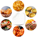 Miniatyrbild 2 av 5: Air Fryer för engångsbruk, pappersliner non-stick 200-pack Vit 20.5 cm