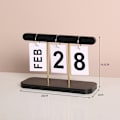 Miniatyrbillede 1 af 4: Moderne minimalistisk træornament - Evighedskalender Sort