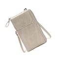 Miniatyrbild 3 av 4: Crossbody-telefonväska för kvinnor, multifunktionsaxelväska i PU-läder Grå