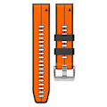 Miniatyrbillede 3 af 3: Silikone urrem til Garmin Fenix 7S Pro Sort+orange