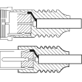 Miniatyrbild 4 av 4: SAT-/antenn-adapterkabel (<70 dB), dubbelskärmad