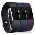 Fitbit Charge 2 armband silikon 3-pack (S) Black/Blue/Purple Black/Blue/Purple
