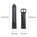 Miniatyrbillede 5 af 8: Armbånd Samsung Gear S3 Classic, Frontier, Galaxy Watch 22 mm Læder Sort