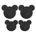 Miniatyrbild 1 av 3: Teddy Bear Shoe Patch Kit - 8 lappar (4 stora, 4 medelstora) Svart