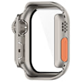 Miniatyrbild 4 av 6: Skyddsfodral för Apple Watch - Hård PC & Härdat Glas Silver 42 mm