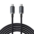 Miniatyrbillede 1 af 10: Hurtigopladningskabel Baseus Crystal Shine USB-C til USB-C 100W, 1,5m, 20Gb (sort)