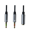 Miniatyrbillede 1 af 3: CB01 Hovedtelefon- og Mikrofonsplitter Adapter Audiokabel Model 3