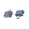 Pikkukuva 3 / 7: Lightning (naaras) - Type-C (uros) -sovitin, jossa sivuttaistaivutus - Ääni ja lataus Grey Grey