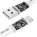Miniatyrbild 4 av 4: USB till USB-C-kabel VFAN Racing X05, 3A, 2m (vit)