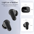 Miniatyrbillede 8 af 8: SP18 Sorte Bluetooth-øretelefoner: Trådløs 5.3, Lang batteritid