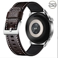 Miniatyrbild 2 av 6: Armband i äkta läder för Samsung Galaxy Watch 4 Kaffe+svart 24 mm