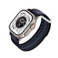 Miniatyrbillede 3 af 4: Flettet nylon sportsrem til Apple Watch Sort + blå S