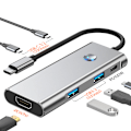 Pikkukuva 2 / 4: 6-in-1 USB-C Hub 4K/60Hz USB 3.2 10G Datansiirto Harmaa