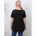 Miniatyrbillede 6 af 6: Plus Size Sort T-shirt L