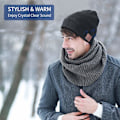 Miniatyrbillede 2 af 7: Beanie med Bluetooth 5.0 høretelefoner og mikrofon Mørkegrå