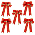 Miniatyrbild 1 av 5: Julrosetter juldekoration röd 5-pack