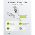 Miniatyrbild 2 av 11: Ethernet-kabel USB-A 3.0 till RJ45, Slim, 7,5 m