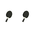 Miniatyrbillede 1 af 3: Bordtennisbat-sæt med 2 stk., letvægts og komfortabelt Sort