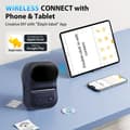 Miniatyrbillede 6 af 11: Termisk labelprinter med Bluetooth, Type-C USB og Toprint-app til Android og Apple, 203dpi og justerbar papirbredde White White