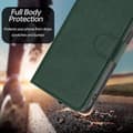 Miniatyrbild 2 av 5: Compatible Solid Color Leather Wallet Case for iPhone 17 Pro (Dark Green)