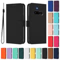 Miniatyrbild 3 av 5: For Nothing Phone (3a) Case Solid Color Wallet Leather Phone Cover with Strap (Black)
