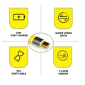 Miniatyrbilde 2 av 5: USB 3.1 Type C hann til USB 3.0 Type A hunn