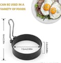 Miniatyrbillede 3 af 5: Æggering i rustfrit stål, 4 stk. non-stick æggeringe med foldehåndtag, 7,5