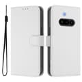Miniatyrbild 1 av 5: For Nothing Phone (3a) Case Solid Color Wallet Leather Phone Cover with Strap (White)