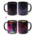 Magic Color Changing Cat Mug, Heat Activated Ceramic Cup with 5 Cat Motifs, Novelty Gift 350ml
