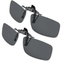 Clip-on solglasögon, [2-pack] UV400 uppfällbara polariserade solglasögon för män/kvinnor - Bekväm och säker passform över
