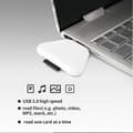 Miniatyrbild 5 av 5: Minneskortläsare med triangulär magnetisk lock Typ-C USB-port Stöd TF/SD för PC Bärbar dator Smart telefon White