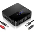 HD Bluetooth 5.0-sender, lydadapter for 2 hodetelefoner