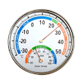 Miniatyrbild 1 av 5: Termometer Hygrometer Pointer Typ Full Metal Mul