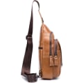 Miniatyrbild 3 av 7: Axelremsväska i läder Crossbody Herr Dam Resor Utomhussporter, Ryggsäck