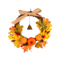 Miniatyrbild 1 av 5: Höstskörd Lönnlöv Pumpa Bell Rotting Ytterdörr Krans Garland Halloween Dekorationer 30cm