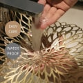 Miniatyrbild 5 av 5: 6-pack guld metalliska runda bordstabletter Blad matbordsdekor
