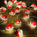 Miniatyrbild 3 av 5: Juldekorativa tomteluva prydnader Handmålade ljusslingor, tomteluva LED USB kontakt och batteridriven
