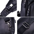 Miniatyrbild 5 av 7: Axelremsväska i läder Crossbody Herr Dam Resor Utomhussporter, Ryggsäck
