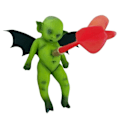 Miniatyrbild 1 av 5: Dart Devil Magnetisk dörrdekoration Halloween Dart Hängande prydnad Staty Game Room Grön