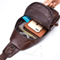 Miniatyrbild 7 av 7: Axelremsväska i läder Crossbody Herr Dam Resor Utomhussporter, Ryggsäck