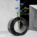 Miniatyrbild 5 av 5: Provrör Blomkruka Form av lera DIY Handgjord heminredning blå 3st